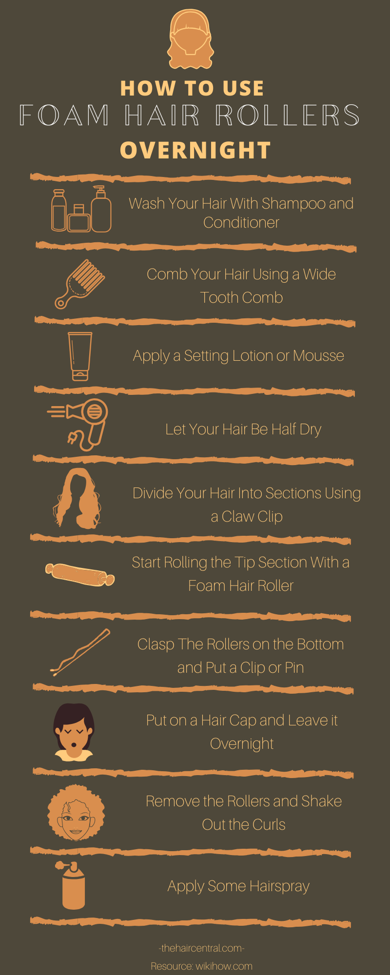 how to use foam hair rollers overnight