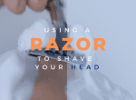 how to use a razor to shave head image